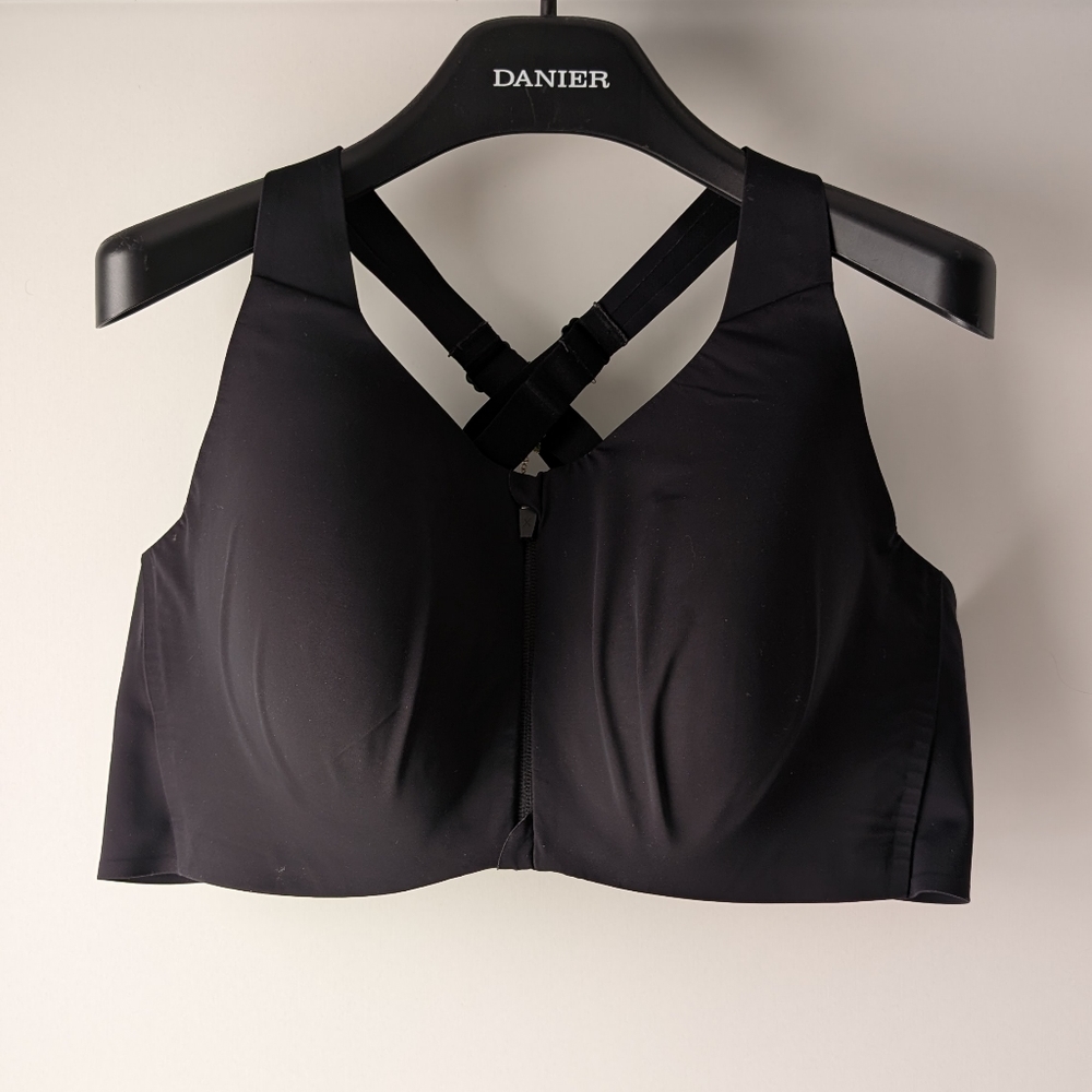 Sz 8+ Black Knix Catalyst Front Zip Sports Bra